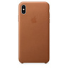 Кожаный чехол Apple Leather Case для iPhone XS Max, цвет (Saddle Brown) золотисто-коричневый