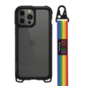 Чехол-накладка SwitchEasy Odyssey на заднюю сторону iPhone 13 Pro Max (6.7") с ремешком. Материал изделия: 40% поликарбонат, 40% ТПУ, 20% алюминий. Размер изделия: 174*85*13 мм. Дизайн: Rainbow. 