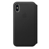 Кожаный чехол Apple Leather Folio для iPhone XS, цвет (Black) черный