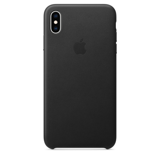 Кожаный чехол Apple Leather Case для iPhone XS Max, цвет (Black) черный