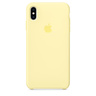 Силиконовый чехол Apple Silicone Case для iPhone XS Max, цвет (Mellow Yellow) лимонный крем