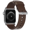 Ремешок Nomad Modern Strap для Apple Watch 40mm/38mm. Материал кожа натуральная. Цвет ремешок темно-коричневый, застежка серебристый.