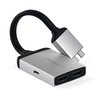 Адаптер Satechi Type-C Dual HDMI Adapter для MacBook с двумя портами USB-C (2018-2020 MacBook Pro, 2018-2020 MacBook Air, 2018 Mac Mini). Порты 2 x HDMI 4K 60Hz, 1 x USB-C PD. Цвет серебряный.
