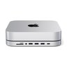 USB док станция с подставкой Satechi Mac Mini Stand & Hub для Mac Mini. Порты: 1x USB-C, 3 x USB, 3,5mm AUX, SD, microSD. Цвет: серебристый.