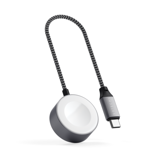 Беспроводное магнитное зарядное устройство Satechi USB-C Magnetic Charging Cable для Apple Watch. -Цвет: серый космос
