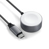 Беспроводное магнитное зарядное устройство Satechi USB-C Magnetic Charging Cable для Apple Watch. -Цвет: серый космос