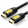 Кабель UGREEN HD101 (10151) HDMI Male To Male Round Cable. Длина: 0,75м. Цвет: черно-желтый