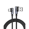 Кабель угловой UGREEN US176 (70875) Right Angle USB-A to USB-C Cable (угол направо). Длина: 3м. Цвет: серый космос