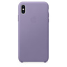 Кожаный чехол Apple Leather Case для iPhone XS Max, цвет (Lilac) лиловый