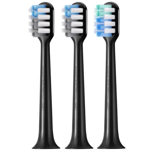 Комплект насадок для зубной щетки Dr.Bei Sonic Electric Toothbrush  BET-C01/C1/BY-V12/S7  (Черный с золотым, 3шт)  (EB02BK060300)
