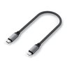 Кабель Satechi USB-C to Lightning MFI Cable. Длина кабеля: 25 см. Цвет: серый космос.