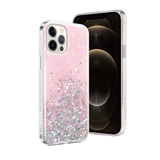Чехол SwitchEasy Starfield для iPhone 12 Pro Max (6.7"). Материал: поликарбонат 80%, полиуретан 20%. Цвет: прозрачный розовый.