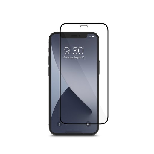 Защитное стекло Moshi AirFoil Pro для экрана iPhone 12 Mini. Цвет контура: черный.