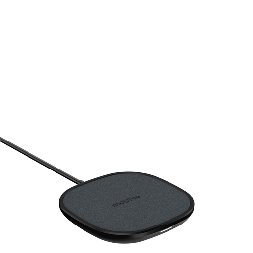Беспроводное зарядное устройство Mophie Universal Wireless Charging Pad. Мощность беспроводной зарядки: 15 Вт. Цвет: черный. В комплекте адаптер питания от сети.