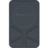 Магнитное крепление-подставка SwitchEasy MagStand Leather Stand для зарядного устройства Apple MagSafe. Совместимо с Apple iPhone 13&12&11. Внешняя отделка: искусственная кожа (полиуретан). Цвет: синий.