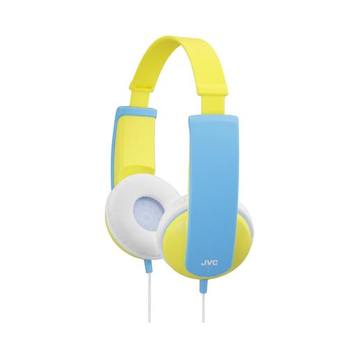 Наушники JVC проводные детские, модель HA-KD5-Y-EF, серия KIDS. Цвет: желтый/голубой