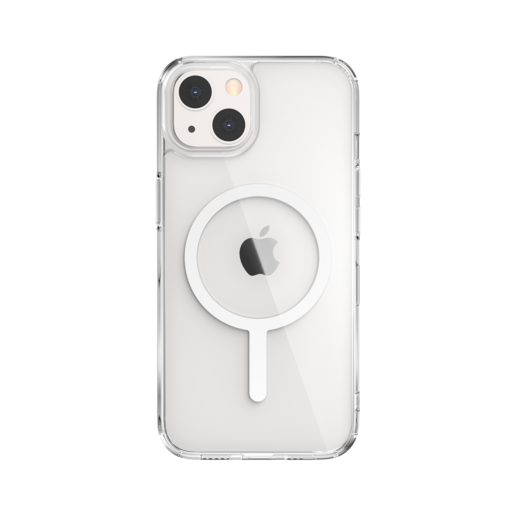 Чехол-накладка SwitchEasy MagCrush For на заднюю сторону iPhone 13 (6.1"). Материал изделия: 70% поликарбонат, 25% ТПУ, 5% магнит. Размер изделия: 150*75*12 мм. Цвет: белый.