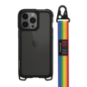 Чехол-накладка SwitchEasy Odyssey на заднюю сторону iPhone 13 Pro (6.1") с ремешком. Материал изделия: 40% поликарбонат, 40% ТПУ, 20% алюминий. Размер изделия: 161*78*12 мм. Дизайн: Rainbow. 