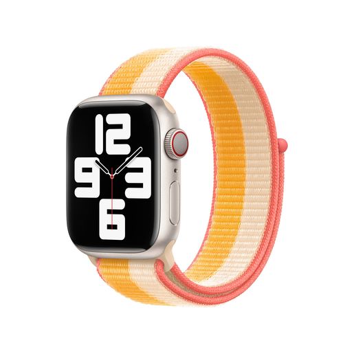 Apple Watch 41mm Maize/White Sport Loop,Спортивный ремешок цвета «спелый маис/белый» 41 мм 