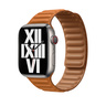 Apple Watch 45mm Golden Brown Leather Link S/M,Кожаный ремешок цвета «золотистая охра» 45 мм S/M  