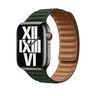 Apple Watch 45mm Sequoia Green Leather Link S/M,Кожаный ремешок цвета «зеленая секвойя» 45 мм S/M  