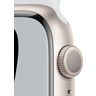 Часы Apple Watch Nike Series 7 GPS, 45mm Starlight Aluminium Case with Pure Platinum/Black Nike Sport Band,Корпус из алюминия цвета «сияющая звезда», спортивный ремешок Nike цвета чистая платина/ черный 45 мм