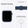 Часы Apple Watch Series 7 GPS, 45mm Blue Aluminium Case with Abyss Blue Sport Band,Корпус из алюминия синего цвета, спортивный ремешок цвета «синий омут» 45 мм 