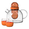 Заварочный чайник и две чашки KissKissFish BoogieWoogie Teapot with cups (оранжевый)