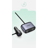 Автомобильное зарядное устройство UGREEN CD252 (30886) A+C Car Charger With Dual Expansion Ports с разъемами USB-A, USB-C, разъемами для прикуривателя. Цвет: серо-черный