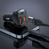 Автомобильное зарядное устройство ACEFAST B9 66W 2USB-A+USB-C three port metal car charger. Цвет: черный