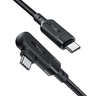 Кабель угловой ACEFAST C5-03 USB-C to USB-C 100W right angled aluminum alloy charging data cable. Цвет: черный