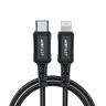 Кабель ACEFAST C4-01 USB-C to Lightning aluminum alloy charging data cable. Длина 1,8 м. Цвет: черный