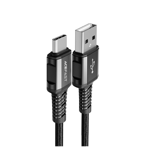 Кабель ACEFAST C1-04 USB-A to USB-C aluminum alloy charging data cable. Цвет: черный