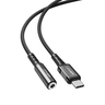 Кабель переходник ACEFAST C1-07 USB-C to DC3.5 aluminum alloy headphones adapter cable. Цвет: черный