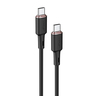 Кабель ACEFAST C2-03 USB-C to USB-C zinc alloy silicone charging data cable для подзарядки и передачи данных. Цвет: черный