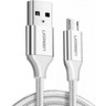 Кабель UGREEN US290 (60151) USB 2.0 A to Micro USB Cable Nickel Plating Alu Braid. Длина: 1м. Цвет: серебристый