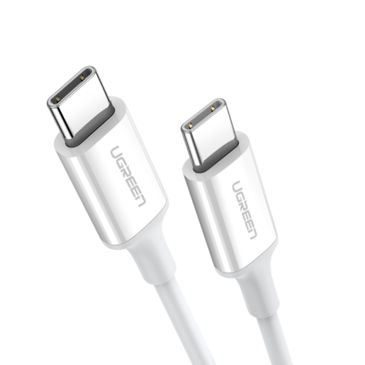Кабель UGREEN US264 (60520) USB-C 2.0 Male To USB-C 2.0 Male 3A Data Cable. Длина: 2м. Цвет: белый