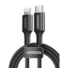 Кабель UGREEN US532 (90493) Lightning To USB-C PD Charging Cable. Длина: 1м. Цвет: черный
