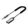 Адаптер автомобильный UGREEN CM309 (70601) Bluetooth 5.0 Car Receiver Aux with Mic Audio Adapter с микрофоном. Цвет: черный