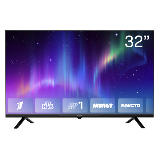 Телевизор KION 32" FullHD 1920 x 1080 Smart TV (32F7H56KN) без рамки + годовая подписка KION в подарок. Цвет черный